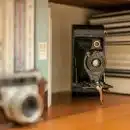 shallow focus photo of vintage black camera