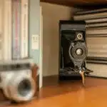 shallow focus photo of vintage black camera